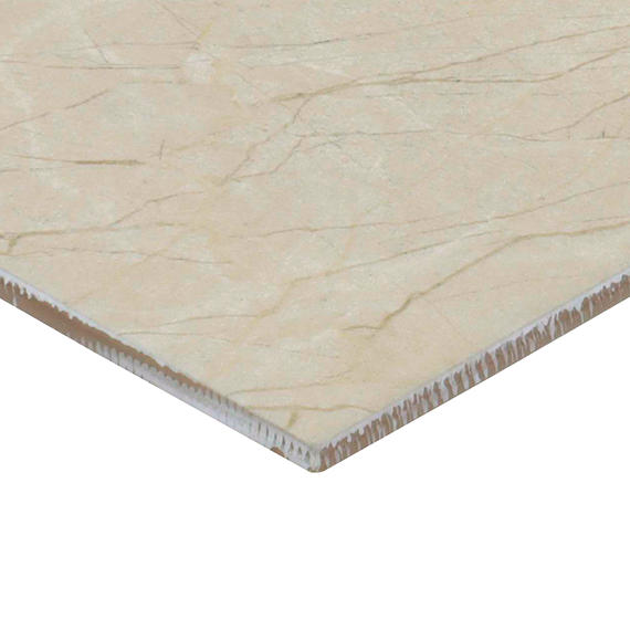 12x12 Platinum  Natural Marble-Look Matte Smooth Porcelain Tile Almond
