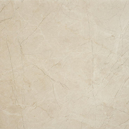 12x12 Platinum  Natural Marble-Look Matte Smooth Porcelain Tile Almond
