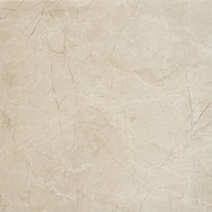 12x12 Platinum  Natural Marble-Look Matte Smooth Porcelain Tile Almond