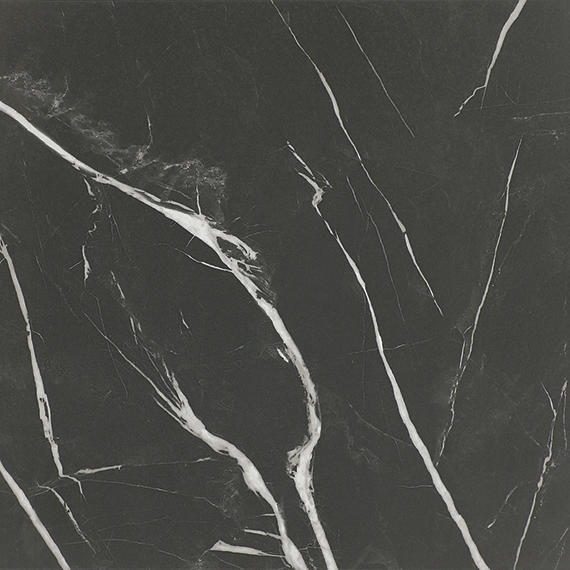 12x12 Platinum  Natural Marble-Look Matte Smooth Porcelain Tile Black White