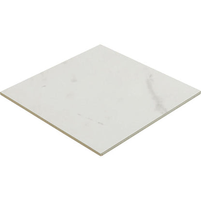 12x12 Platinum  Natural Marble-Look Matte Smooth Porcelain Tile White Gray