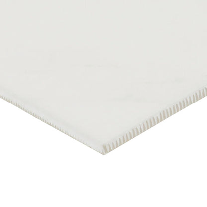 12x12 Platinum  Natural Marble-Look Matte Smooth Porcelain Tile White Gray
