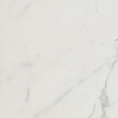 12x12 Platinum  Natural Marble-Look Matte Smooth Porcelain Tile White Gray
