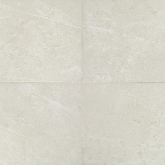 12x12 Prime  Natural Stone-Look Matte Smooth Ceramic Tile Soft Gray