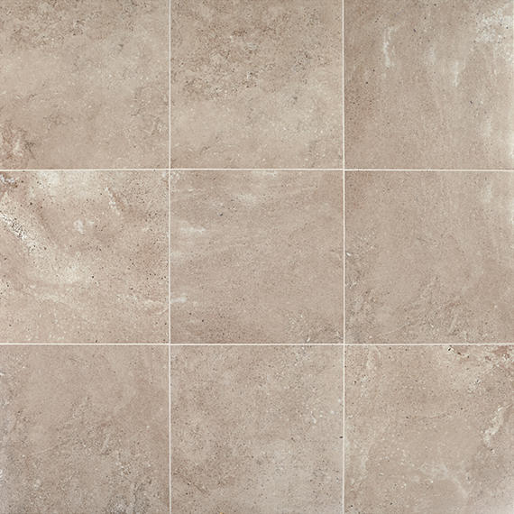 12x12 Abound  Natural Stone-Look Matte Smooth Porcelain Tile Light Beige