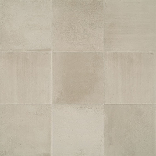 12x12 Modern Hearth  Natural Concrete-Look Matte Smooth Porcelain Tile Warm Taupe