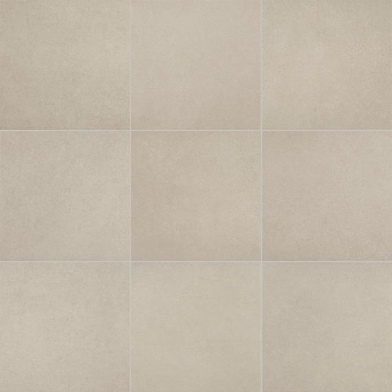 12x12 Volume 1.0  Stepwise Concrete-Look Matte Smooth Porcelain Tile Soft Beige