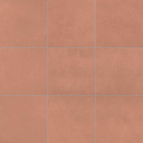 12x12 Volume 1.0  Stepwise Concrete-Look Matte Smooth Porcelain Tile Rust Brown