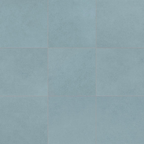12x12 Volume 1.0  Stepwise Concrete-Look Matte Smooth Porcelain Tile Light Blue