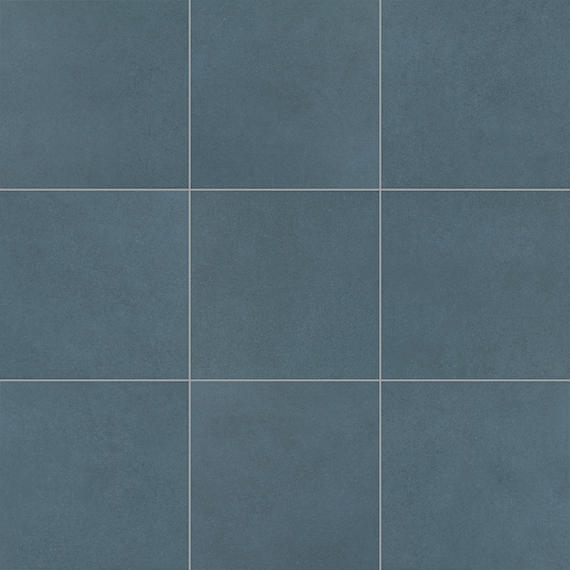 12x12 Volume 1.0  Stepwise Concrete-Look Matte Smooth Porcelain Tile Slate Blue
