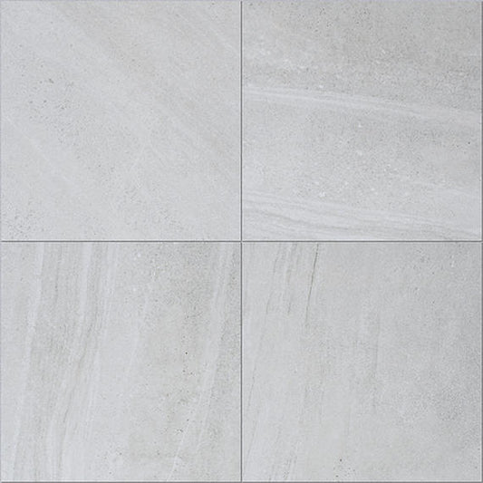 12x12 Choice  Natural Concrete-Look Matte Smooth Ceramic Tile Soft Gray