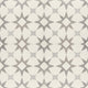 12x12 Memoir Diamond Star  Patterned Encaustic-Look Matte Smooth Ceramic Tile Cosmo Gray
