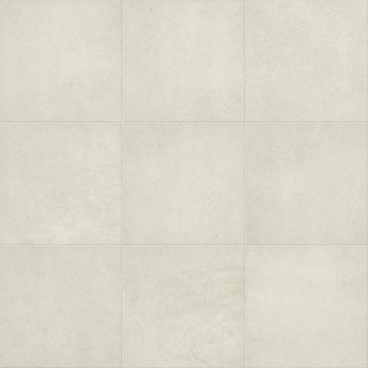 18x18 Windmere  Natural Concrete-Look Matte Smooth Ceramic Tile Off white