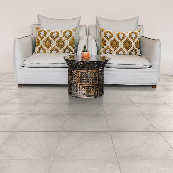 18x18 Choice  Natural Stone-Look Matte Smooth Ceramic Tile Gray