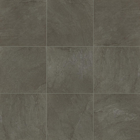 18x18 Prime  Natural Stone-Look Matte Smooth Ceramic Tile Brown Gray