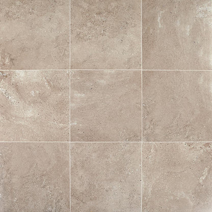 18x18 Abound  Natural Marble-Look Matte Smooth Ceramic Tile Light Beige