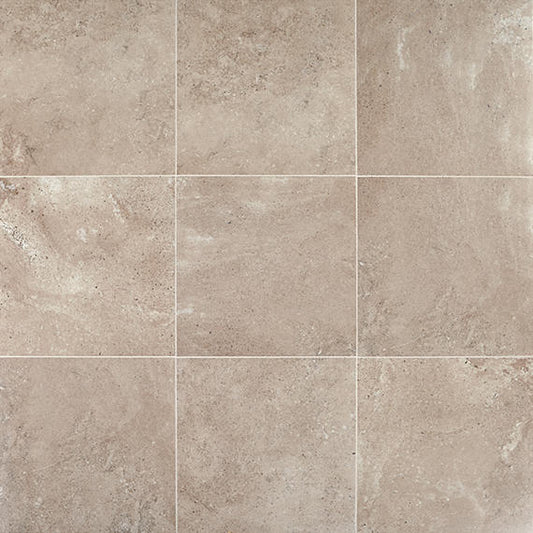 18x18 Abound  Natural Marble-Look Matte Smooth Ceramic Tile Light Beige