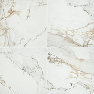 White Gold - 24x24 Platinum Natural Marble-Look Matte Smooth Porcelain Tile