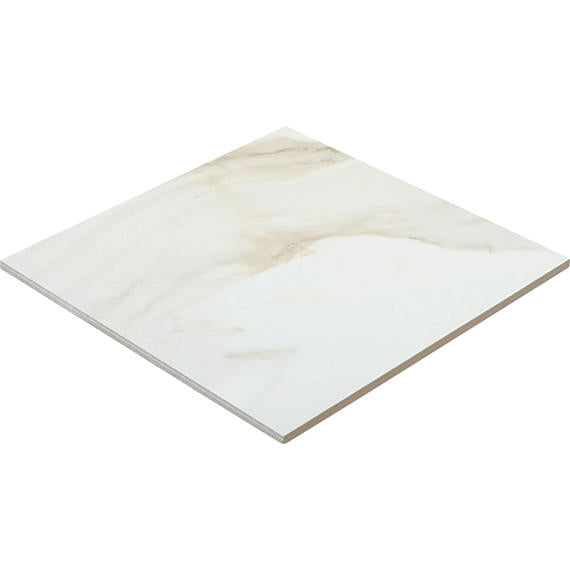 24x24 Platinum  Natural Marble-Look Matte Smooth Porcelain Tile White Gold