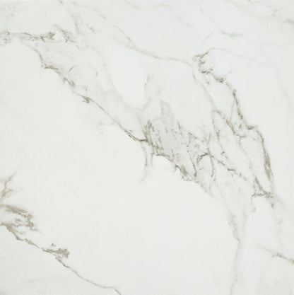 24x24 Platinum  Natural Marble-Look Matte Smooth Porcelain Tile White Gold