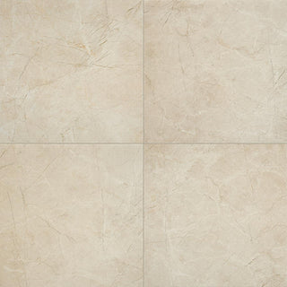 Almond - 24x24 Platinum Natural Marble-Look Matte Smooth Porcelain Tile