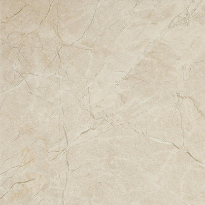 24x24 Platinum  Natural Marble-Look Matte Smooth Porcelain Tile Almond
