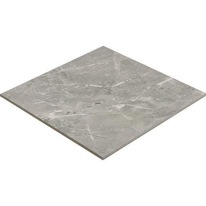 24x24 Platinum  Natural Marble-Look Matte Smooth Porcelain Tile Dove Gray