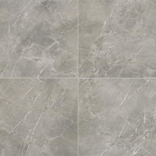 Dove Gray - 24x24 Platinum Natural Marble-Look Matte Smooth Porcelain Tile