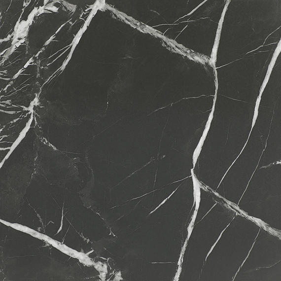 24x24 Platinum  Natural Marble-Look Matte Smooth Porcelain Tile Black White