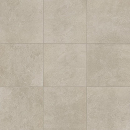 12x12 Choice  Natural Concrete-Look Matte Smooth Ceramic Tile Dark Beige