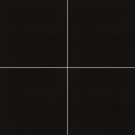 12x12 Pure  Natural Solid-Color Matte Smooth Porcelain Tile Jet Black