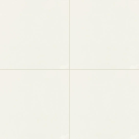 12x12 Pure  Natural Solid-Color Matte Smooth Porcelain Tile Cream White