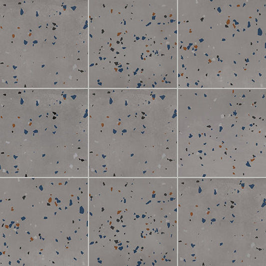12x12 Color Story Floor Speckled  Patterned Concrete-Look Matte Smooth Porcelain Tile Gray