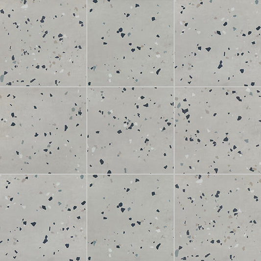 12x12 Color Story Floor Speckled  Patterned Concrete-Look Matte Smooth Porcelain Tile Light Gray
