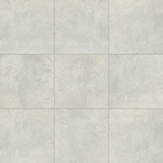 18x18 Choice  Natural Concrete-Look Matte Smooth Ceramic Tile Light White Gray