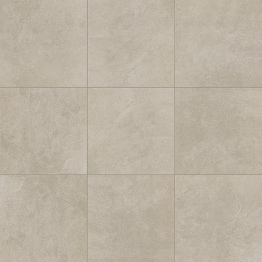 18x18 Choice  Natural Concrete-Look Matte Smooth Ceramic Tile Dark Beige