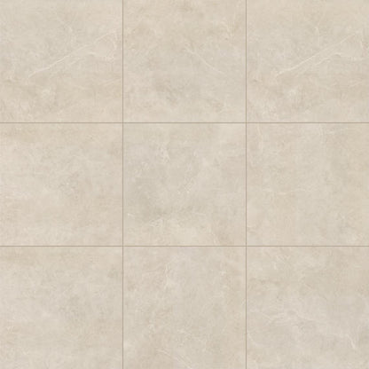 18x18 Prime  Natural Stone-Look Matte Smooth Ceramic Tile Bright Griege