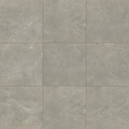 18x18 Prime  Natural Stone-Look Matte Smooth Ceramic Tile Dark Gray