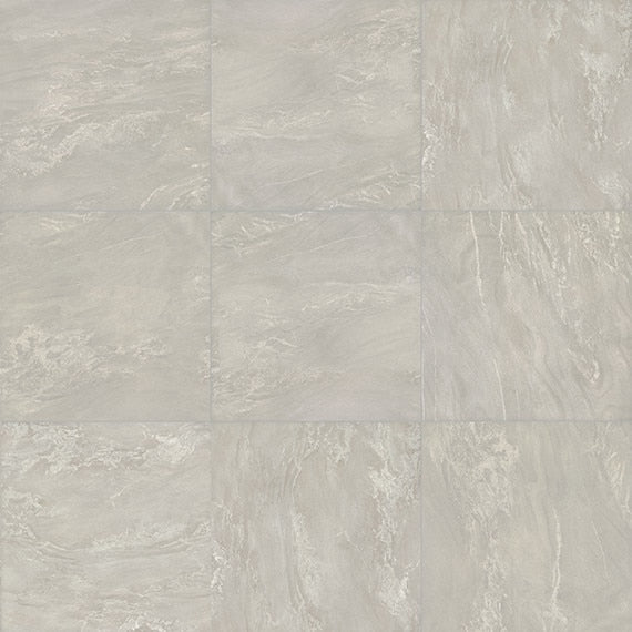 24x24 BRYNE  Natural Stone-Look Matte Smooth Porcelain Tile Silver Beige