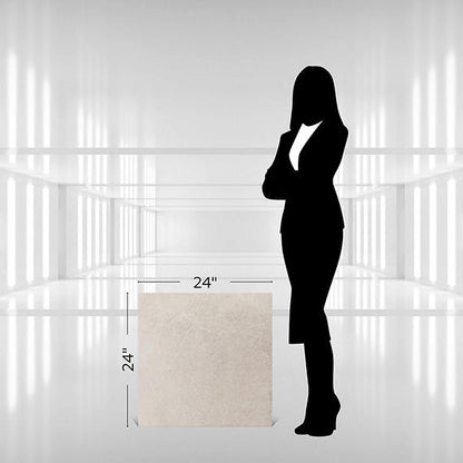 24x24 Constant  Natural Stone-Look Matte Gritty Porcelain Tile Light Beige