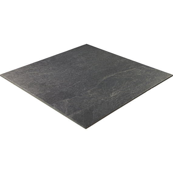24x24 Constant  Natural Stone-Look Matte Gritty Porcelain Tile Charcoal Gray