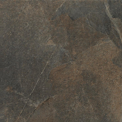 24x24 Constant  Natural Stone-Look Matte Gritty Porcelain Tile Deep Brown