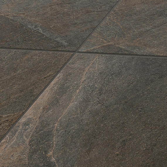 24x24 Constant  Natural Stone-Look Matte Gritty Porcelain Tile Deep Brown