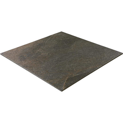 24x24 Constant  Natural Stone-Look Matte Gritty Porcelain Tile Deep Brown