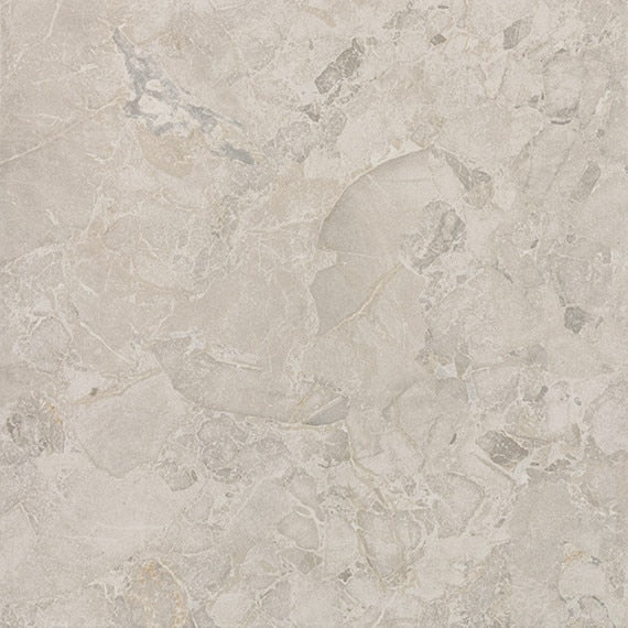24x24 Forgehaus Linear  Natural Stone-Look Matte Smooth Porcelain Tile Soft Gray
