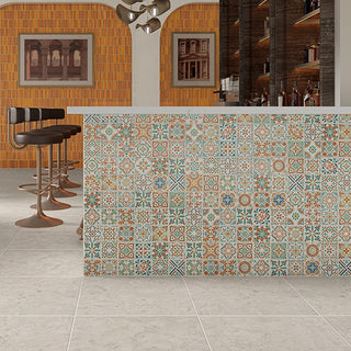 Soft Gray - 24x24 Forgehaus Linear Natural Stone-Look Matte Smooth Porcelain Tile