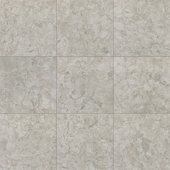 24x24 Forgehaus Linear  Natural Stone-Look Matte Smooth Porcelain Tile Ash Gray