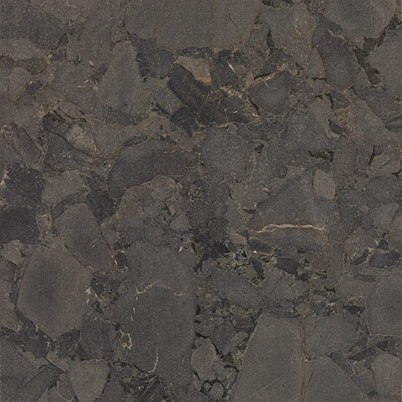 24x24 Forgehaus Linear  Natural Stone-Look Matte Smooth Porcelain Tile Dark Charcoal