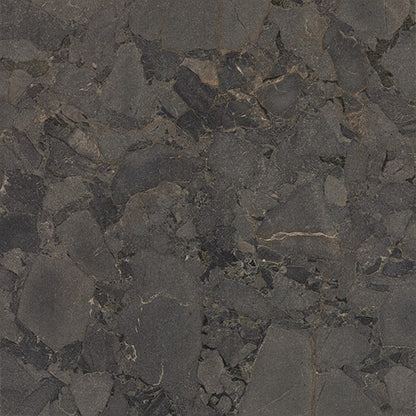 24x24 Forgehaus Linear  Natural Stone-Look Matte Smooth Porcelain Tile Dark Charcoal