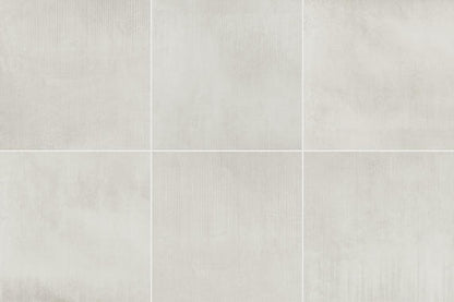24x24 Illusionist  Natural Concrete-Look Matte Smooth Porcelain Tile Soft White